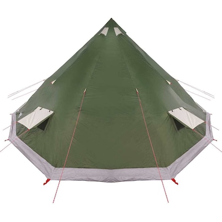 vidaXL Rodzinny namiot tipi z dachem Zielony 560 x 560 x 300 cm
