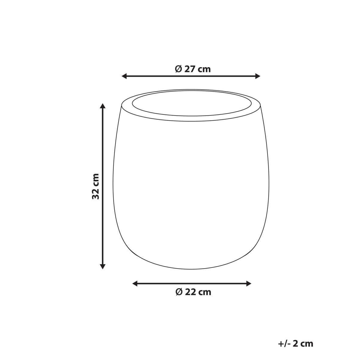 Doniczka 27 cm złamana biel LIVADIA