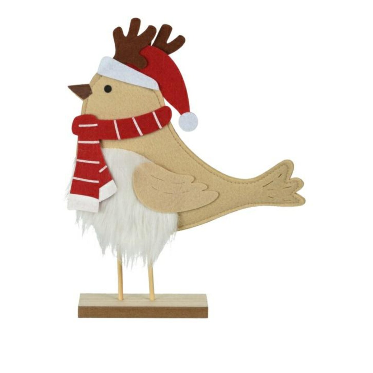 FILCOWA FIGURKA SIKORKA 30cm w czapce ŚWIĄTECZNA