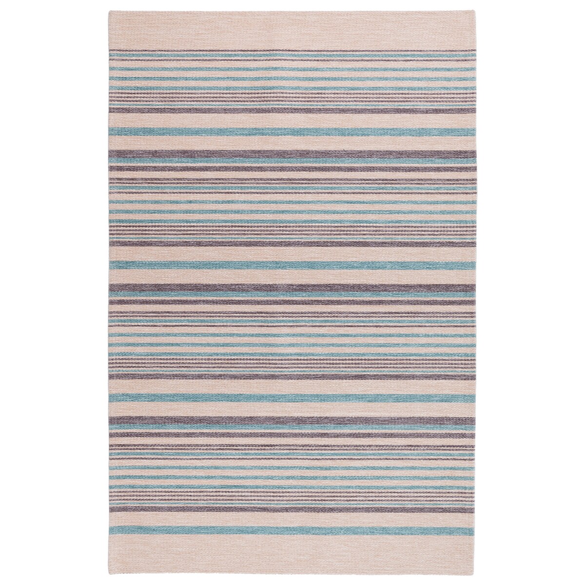 Dywan Laos Chenille 55x85 cm paski beżowo-turkusowe