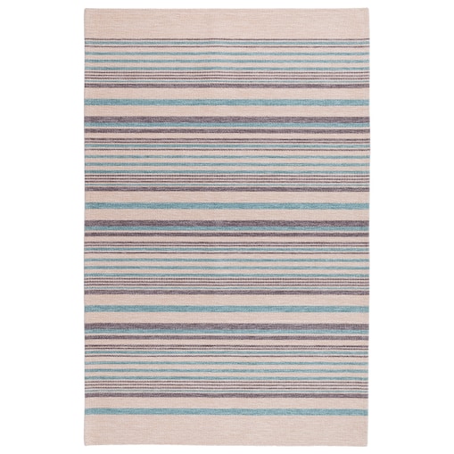 Dywan Laos Chenille 55x85 cm paski beżowo-turkusowe