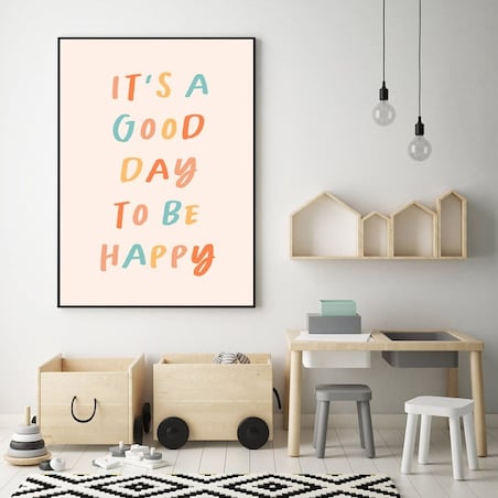 Poster Story, Plakat, Obraz - Be Happy, wymiary 50 x 70 cm