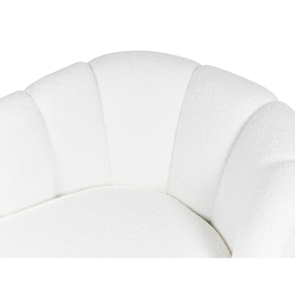 Szezlong boucle prawostronny kremowy ALLIER