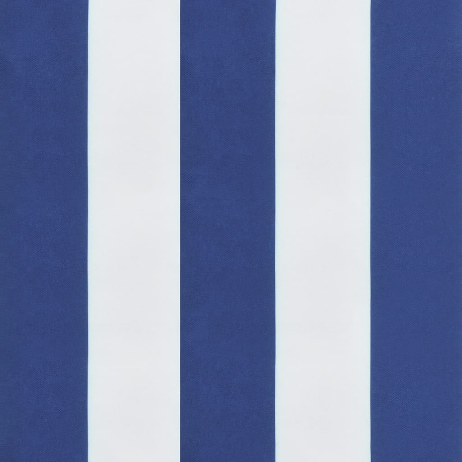 vidaXL Poduszka na ławkę ogrodową, niebiesko-białe paski, 110x50x7 cm