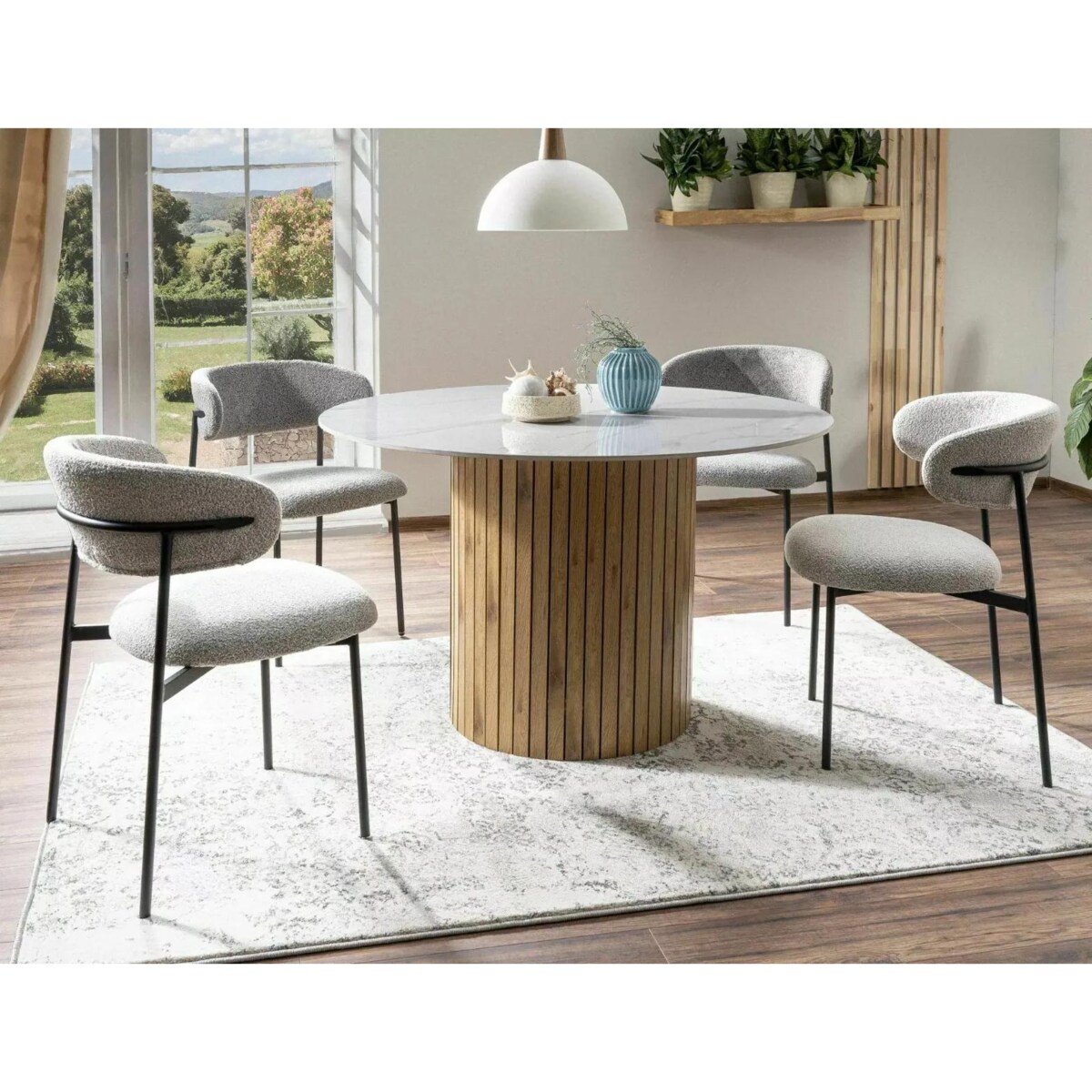 Krzesło tapicerowane ELTON szare