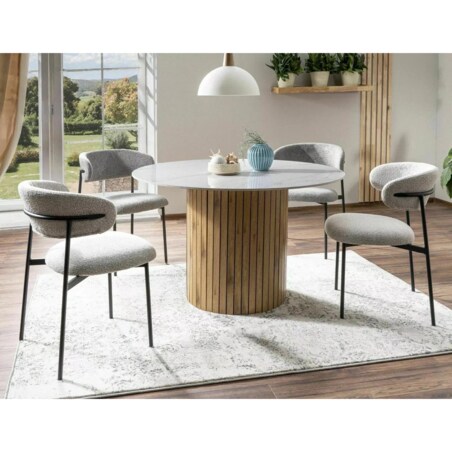 Krzesło tapicerowane ELTON szare