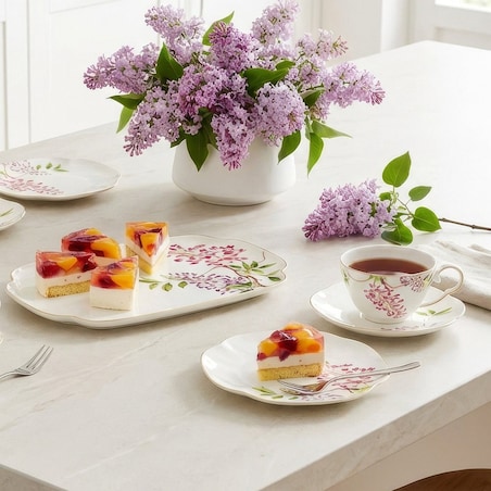 VILLA ITALIA Patera do ciasta porcelanowa Talerz 31,5 x 20,5 cm SENSUAL GARDEN