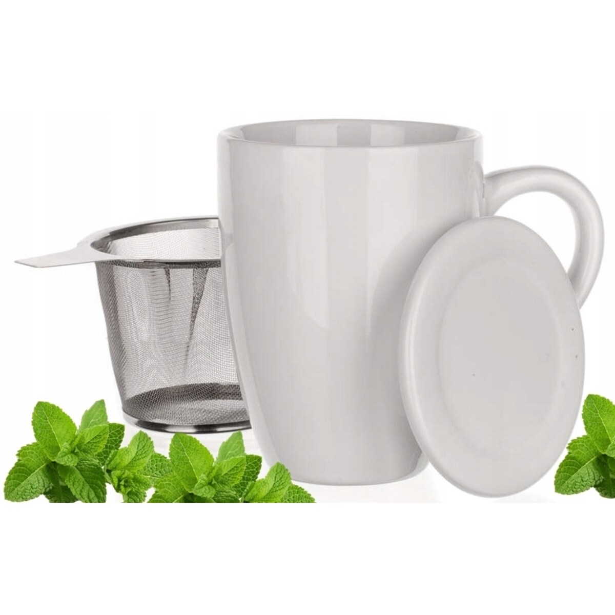 KUBEK ceramiczny Z SITKIEM zaparzacz 350ml NA HERBATE ZIOŁA napoje PREZENT