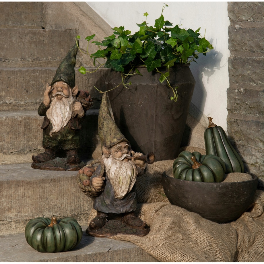 FIGURKA DEKORACYJNA DYNIA ZIELONA IMITACJA na Halloween jesienna 24cm