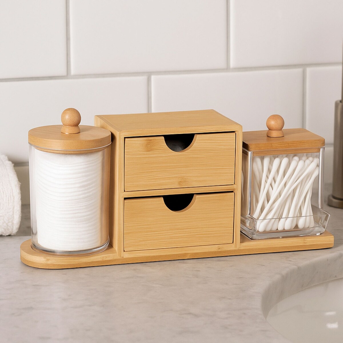 Pojemniki na płatki kosmetyczne i patyczki LANA