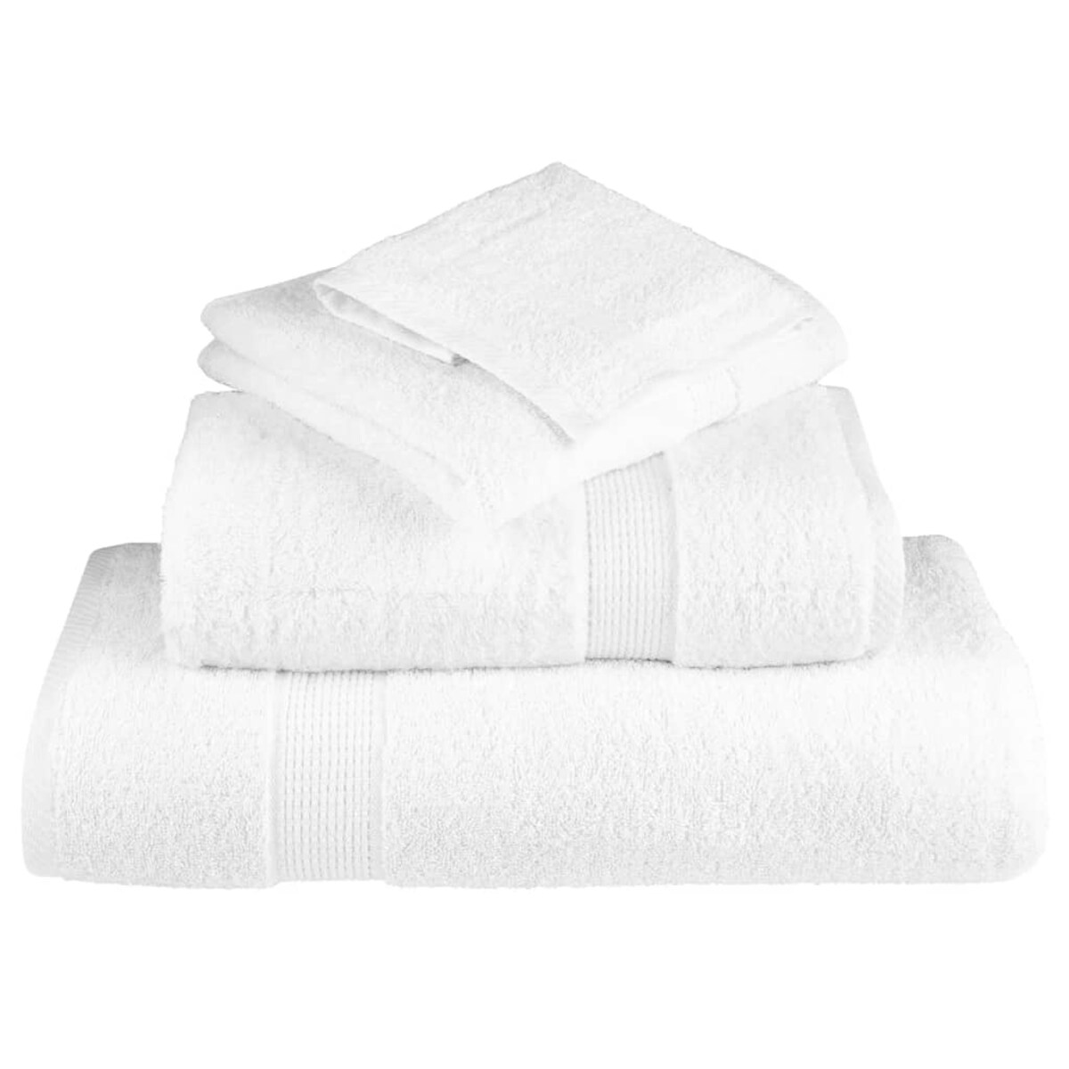vidaXL Ręczniki premium SOLUND, 2 szt., białe, 80x200 cm, 600 g/cm²