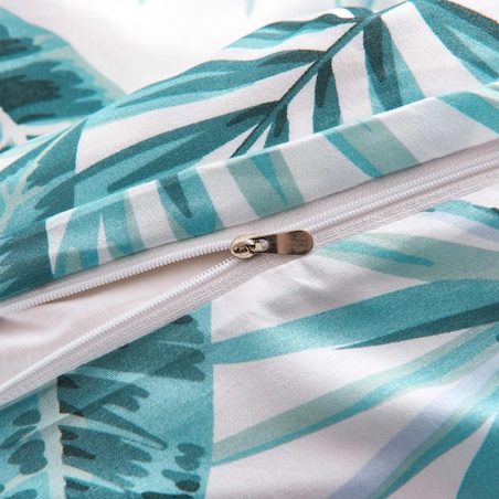 vidaXL Poszewka na kołdrę Liście Zielone 140x200/60x70 cm