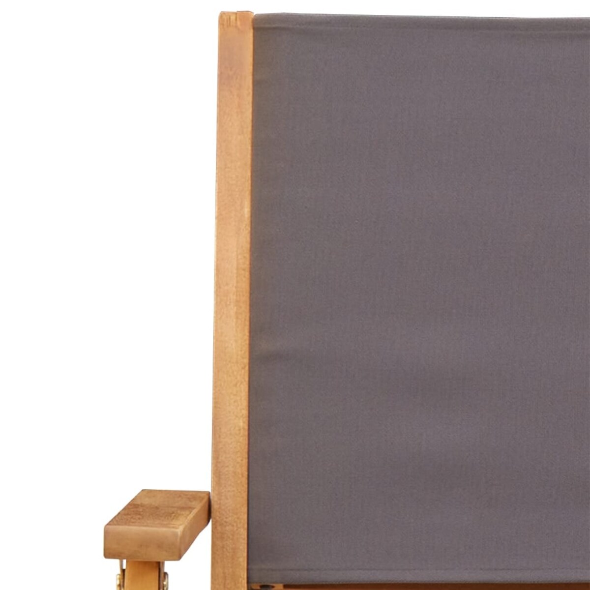 vidaXL Składane krzesła ogrodowe, 8 szt., antracytowa tkanina i drewno