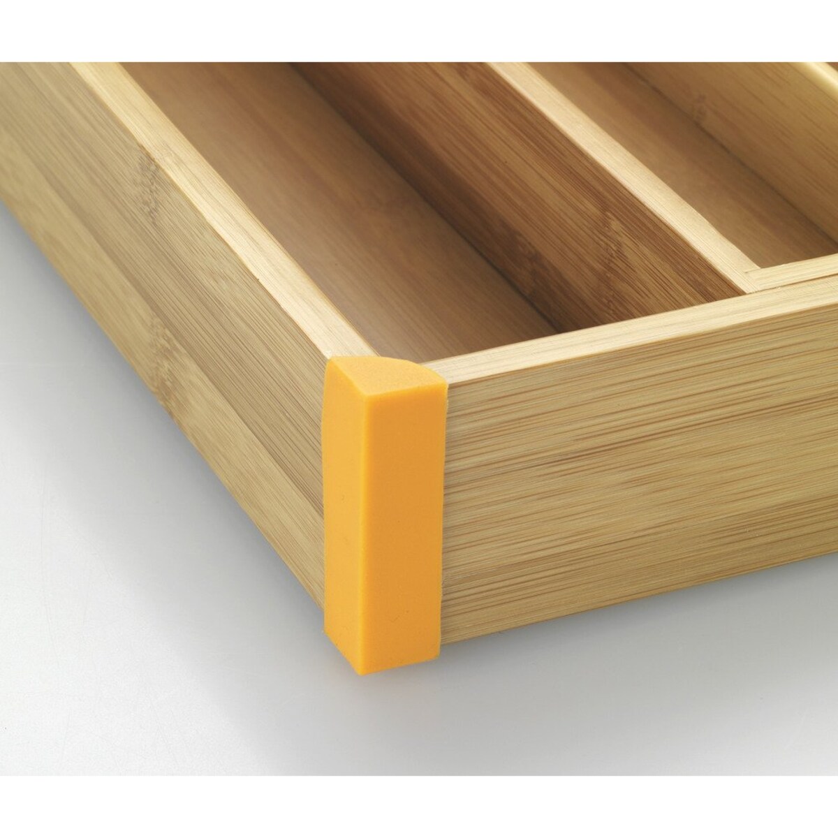 Rozsuwany pojemnik na sztućce BAMBOO, wkład do szuflady, 25,5 - 38 x 36 x 5 cm