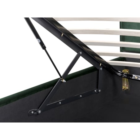 Łóżko z pojemnikiem welurowe 140 x 200 cm zielone SEZANNE