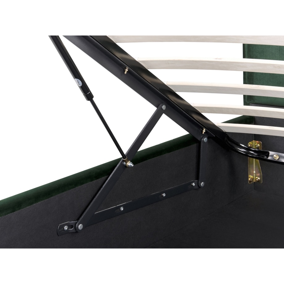 Łóżko z pojemnikiem welurowe 140 x 200 cm zielone SEZANNE