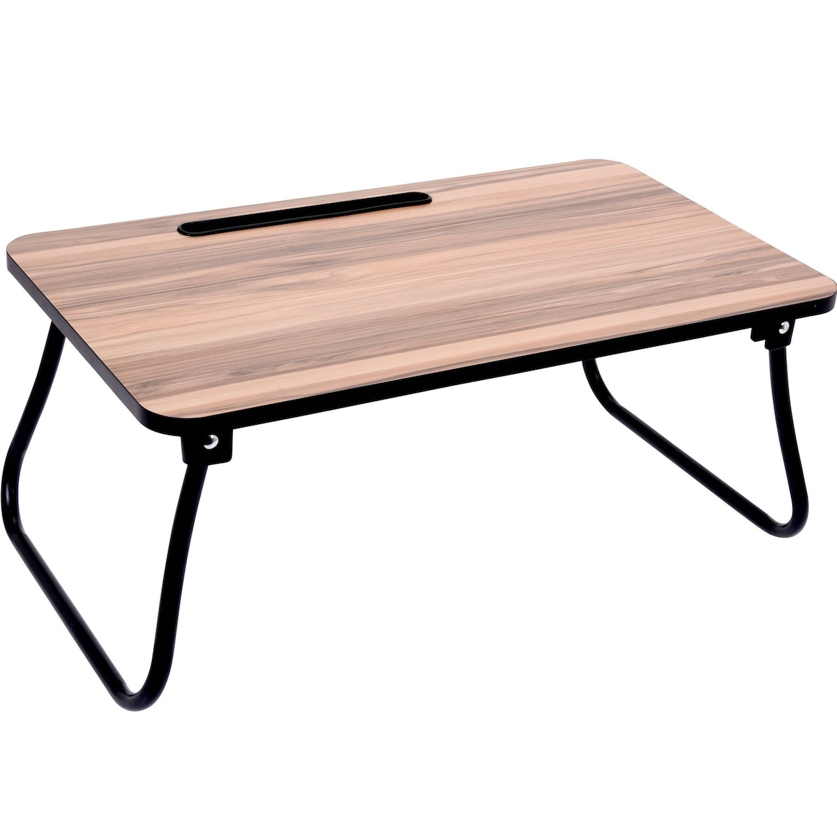 Stolik pod tablet do łóżka, składany, 52 x 30 cm, kolor brązowy, MDF