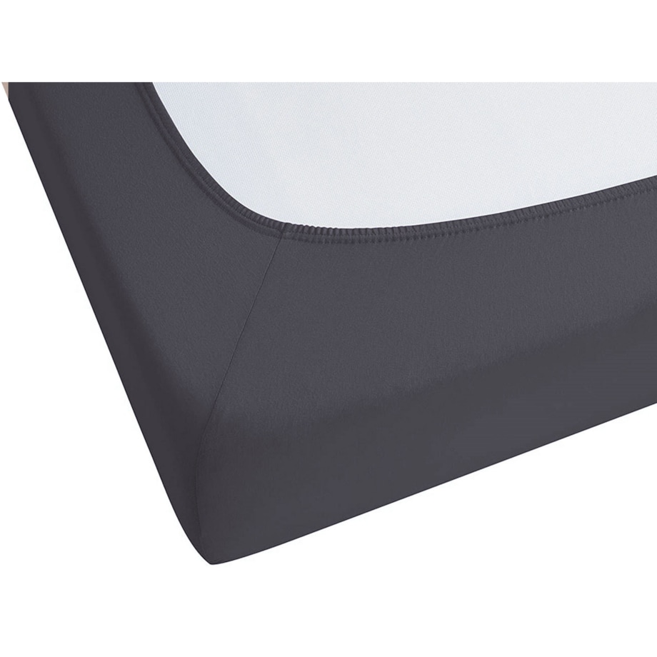 Bawełniane prześcieradło z gumką 90 x 200 cm czarne HOFUF