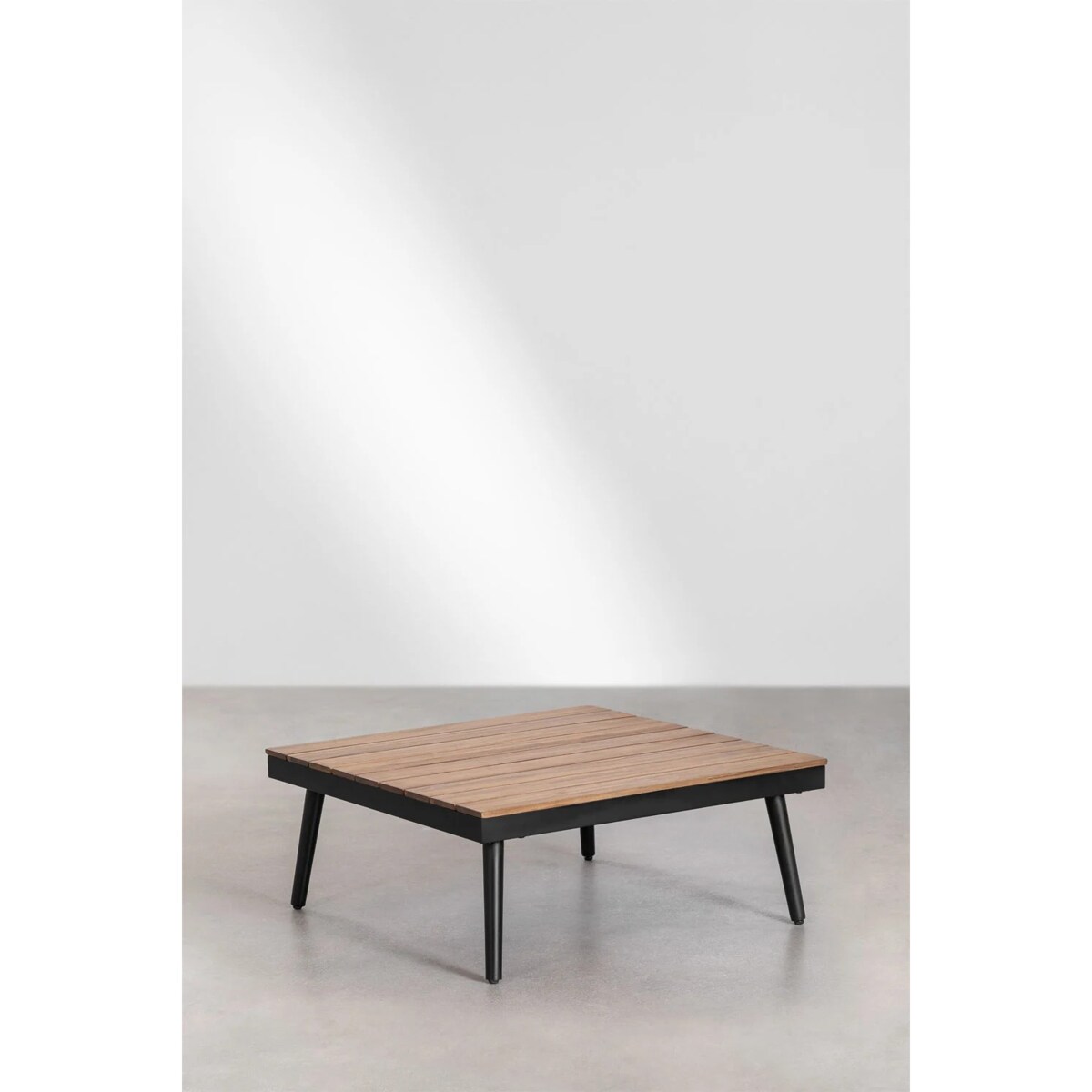 Zestaw ogrodowy: 4-osobowy narożnik ze stolikiem kawowym, aluminium i drewno akacjowe Kalen