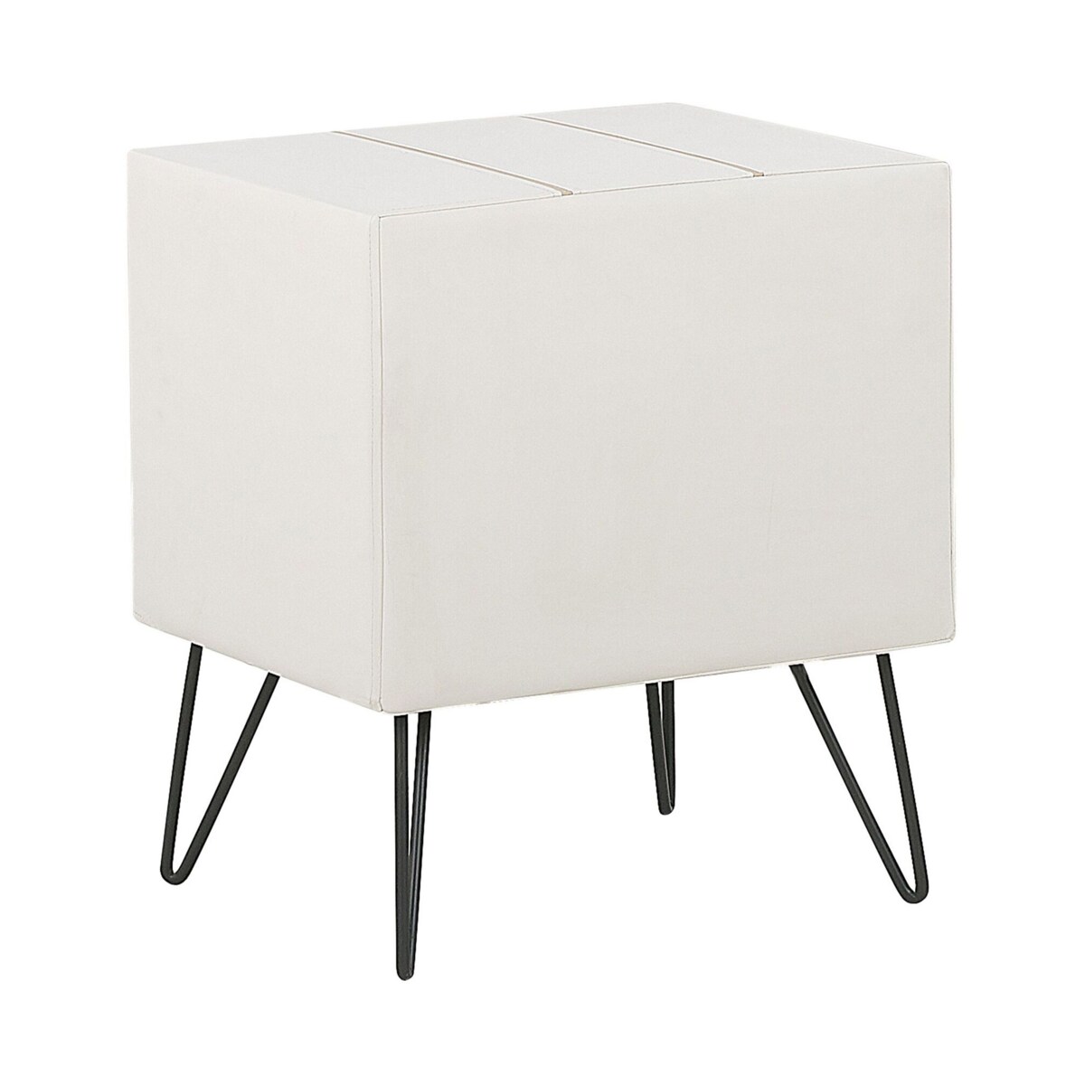 Szafka nocna ekoskóra biała BETIN