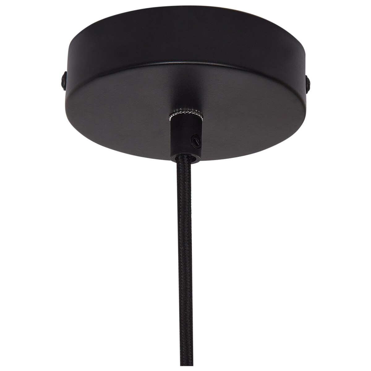 Wisząca lampa sufitowa oświetlenie jutowy klosz czarna