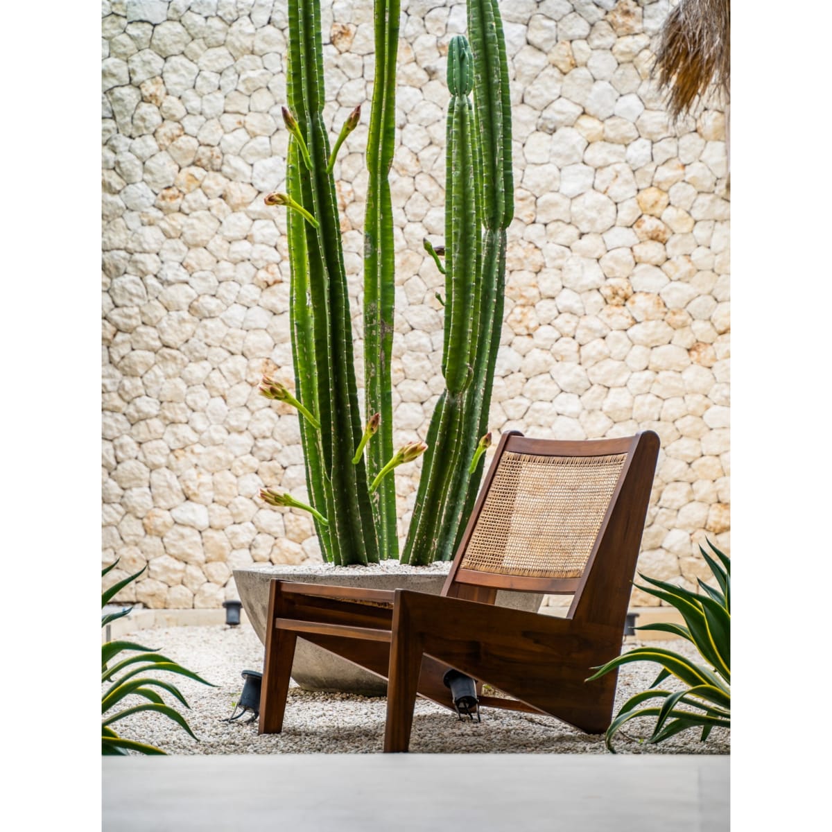 FOTEL ELISHA Z DRZEWA TEAKOWEGO