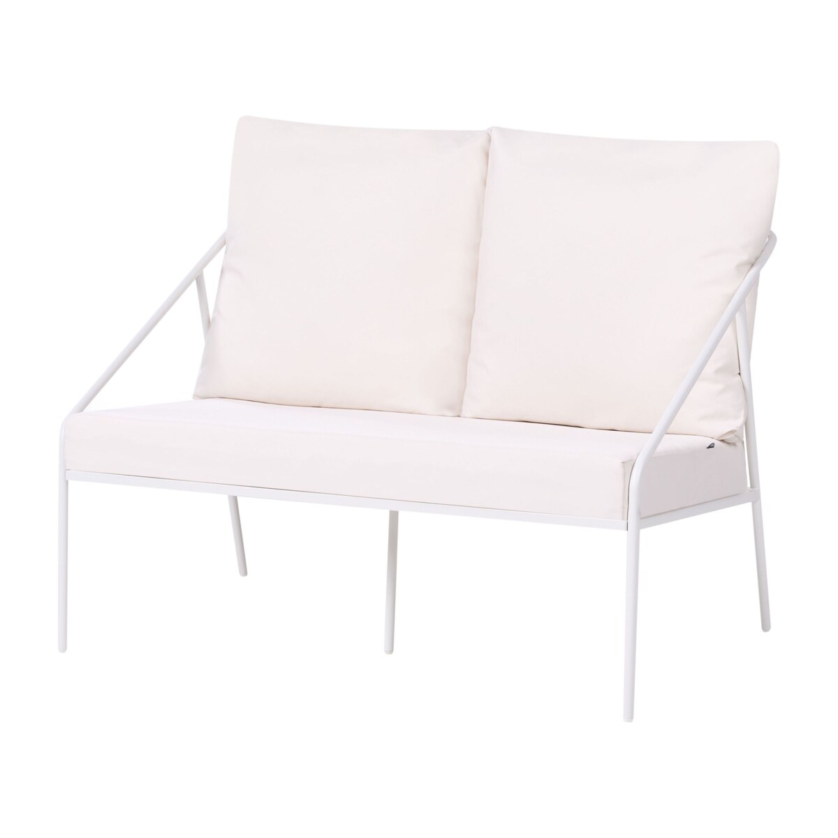 Zestaw ogrodowy ze stolikiem dla 4 osób USTICA Metal Biały