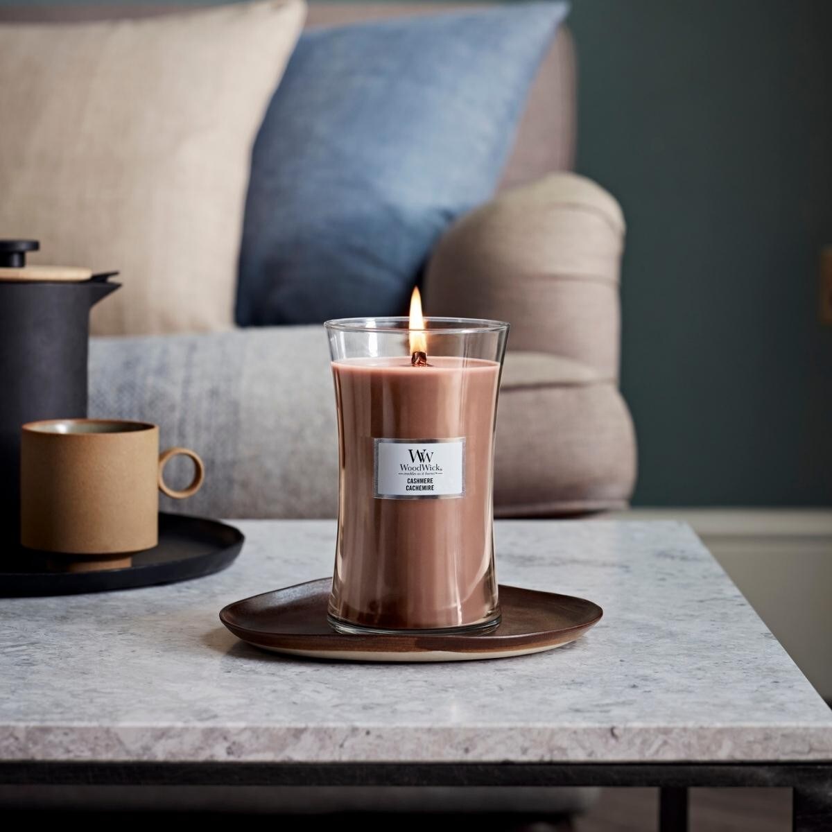 WoodWick świeca duża CASHMERE