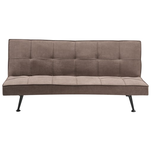 Sofa rozkładana HASLE Brązowy Tkanina