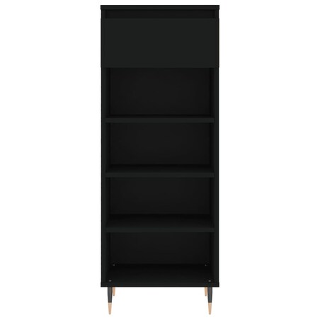 vidaXL Szafka na buty, czarna, 40x36x105 cm, materiał drewnopochodny