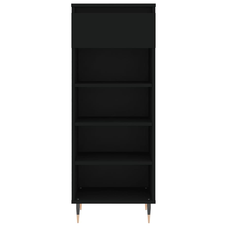 vidaXL Szafka na buty, czarna, 40x36x105 cm, materiał drewnopochodny