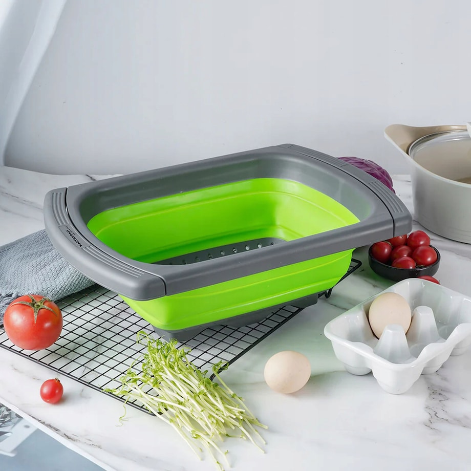 Durszlak Ociekacz Cedzak Kuchenny Na Zlew Silikonowy Składany Rozsuwany