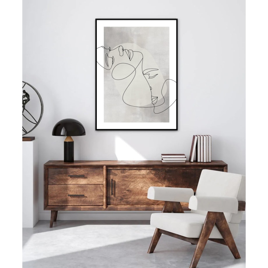 Poster Story, Plakat, Obraz - Pocałunek w Konturach, wymiary 70 x 100 cm