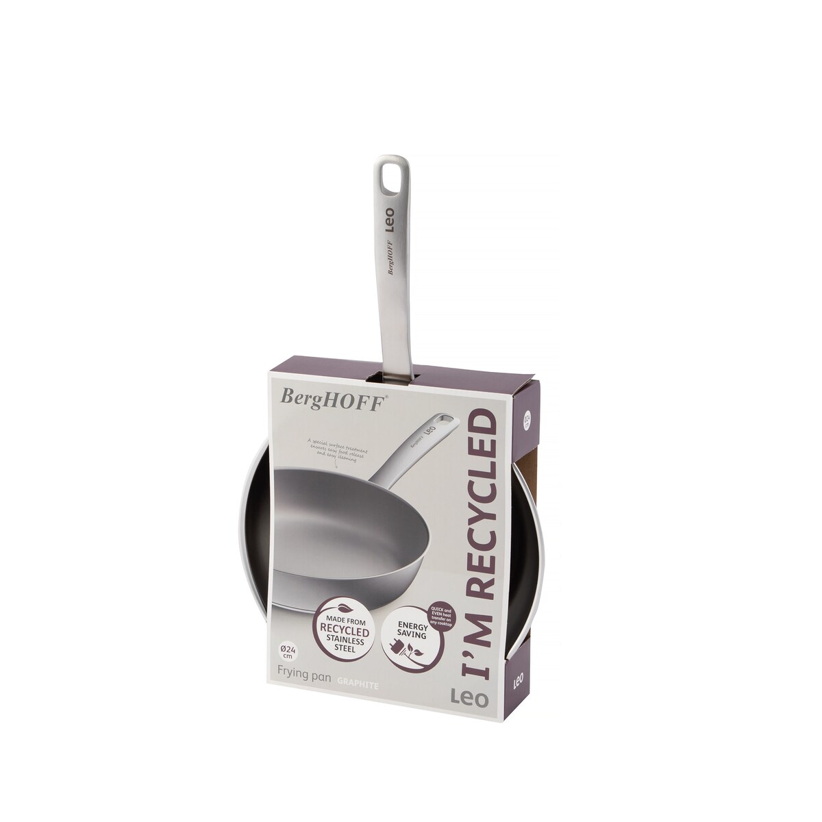 Patelnia Graphite, stal nierdzewna z recykling 24 cm