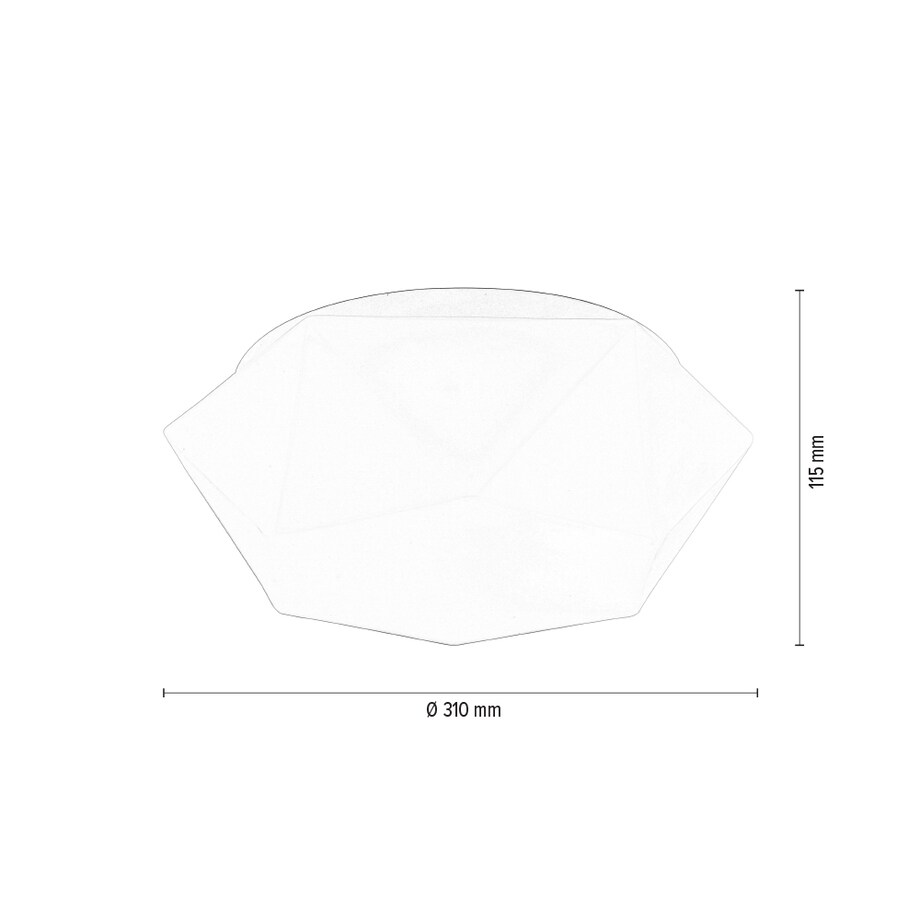 Lampa Sufitowa BRITOP Lighting 1xLED Zintegrowany 12W Klasyczna Biel od Polskiego Producenta, 1 szt.