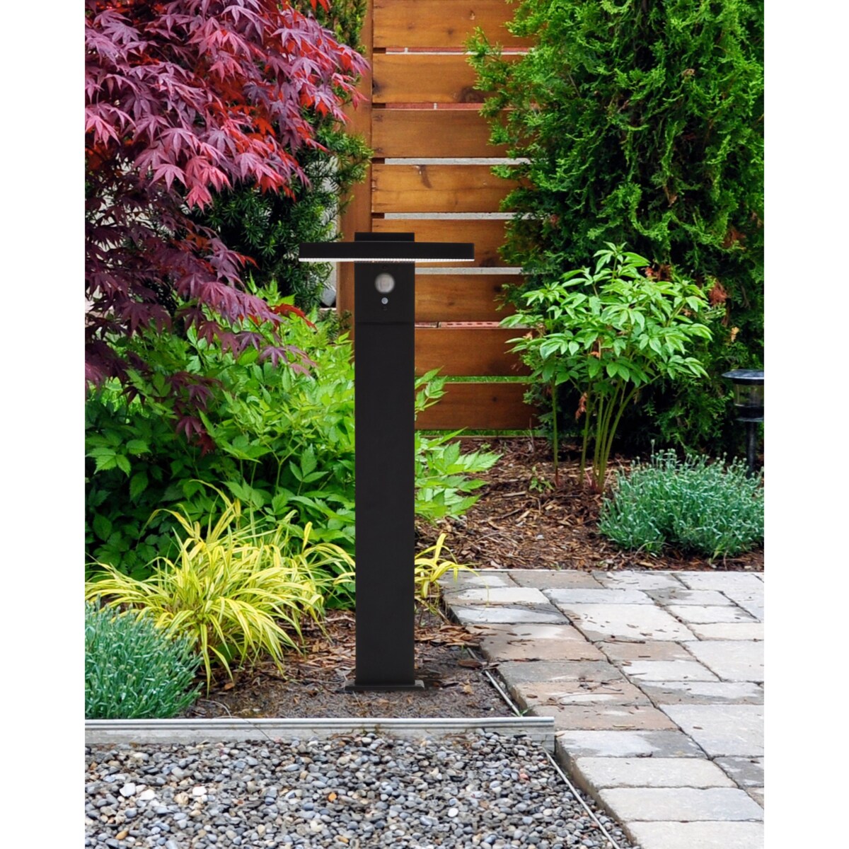 Lampa ogrodowa solarna LED 50 cm czarna POPLAR