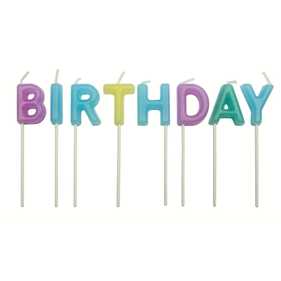 PME Świeczki urodzinowe Happy Birthday pastelowe