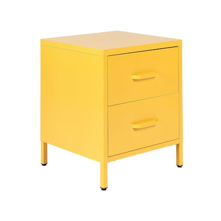 Szafka nocna metalowa żółta MALAVI