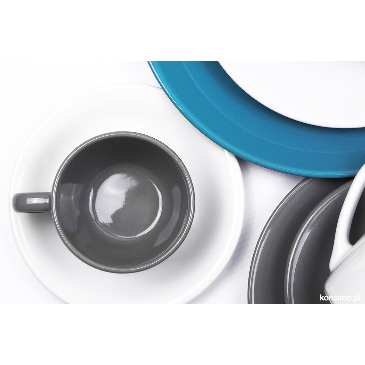 Konsimo LUPIN Spodek filiżanki do kawy, biały