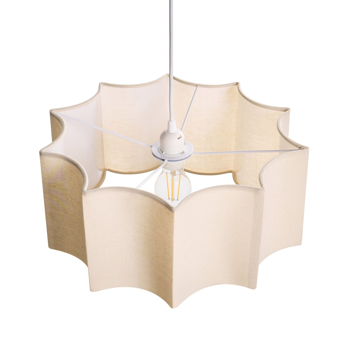 Lampa wisząca LUENHA Metal Beżowy