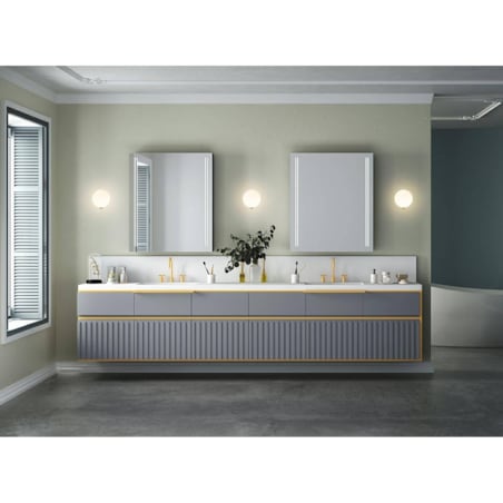 Kulista lampa ścienna Boll MSE010400223 biała złota