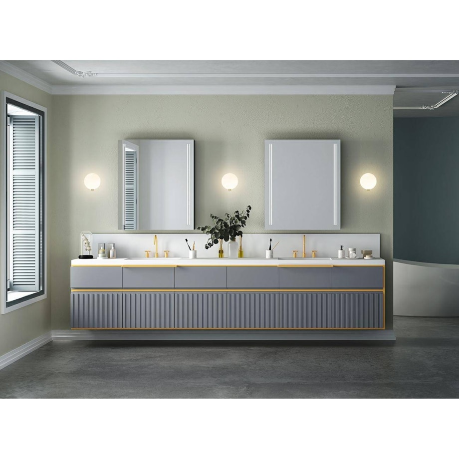 Kulista lampa ścienna Boll MSE010400223 biała złota