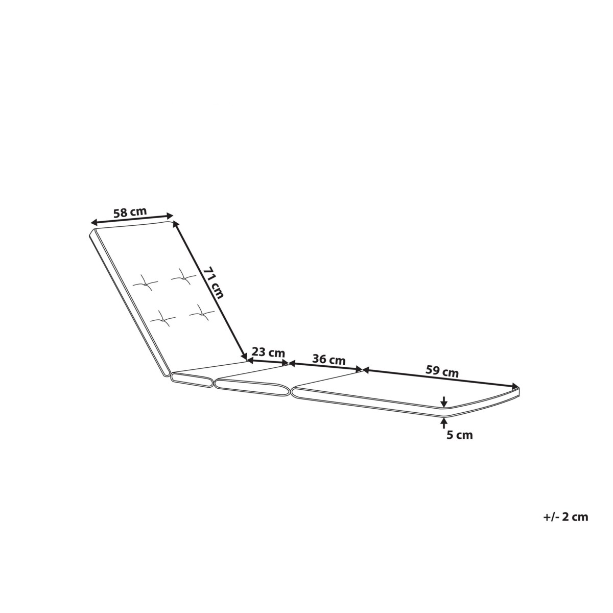 Poduszka na leżak ogrodowy złamana biel TOSCANA/JAVA