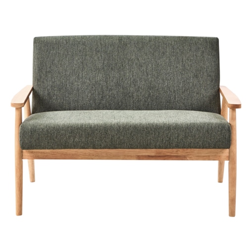 Sofa dla 2 osób ESRUM Zielony/ jasny brąz