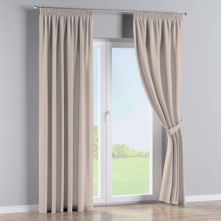 Zasłona na taśmie marszczącej 1 szt. 130x260 jasnobeżowy