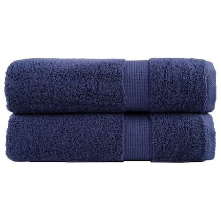 vidaXL Ręczniki premium, SOLUND, 2 szt., granatowe, 70x140 cm, 600 g/m²