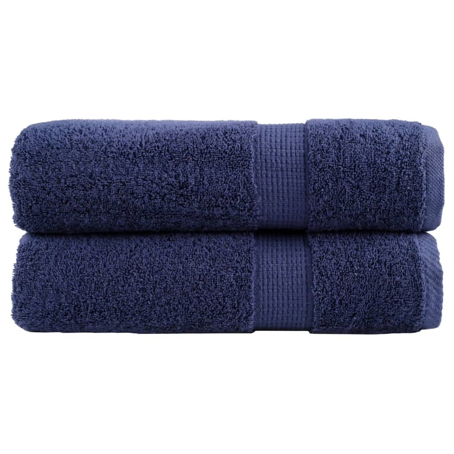 vidaXL Ręczniki premium, SOLUND, 2 szt., granatowe, 70x140 cm, 600 g/m²