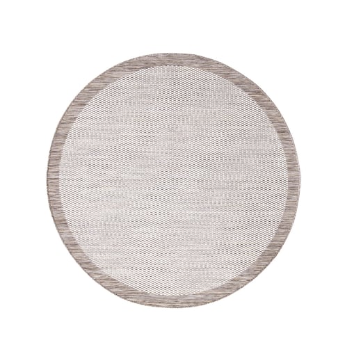 Dywan okrągły na zewnątrz i do wnętrz ramka Sunny 4700 Beż Krem 160x160