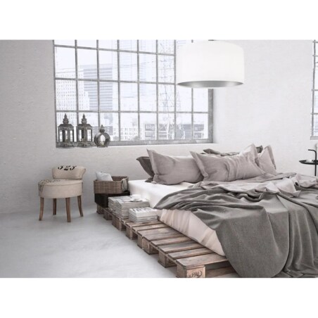 Lampa wisząca HOME 60 biała/srebrna