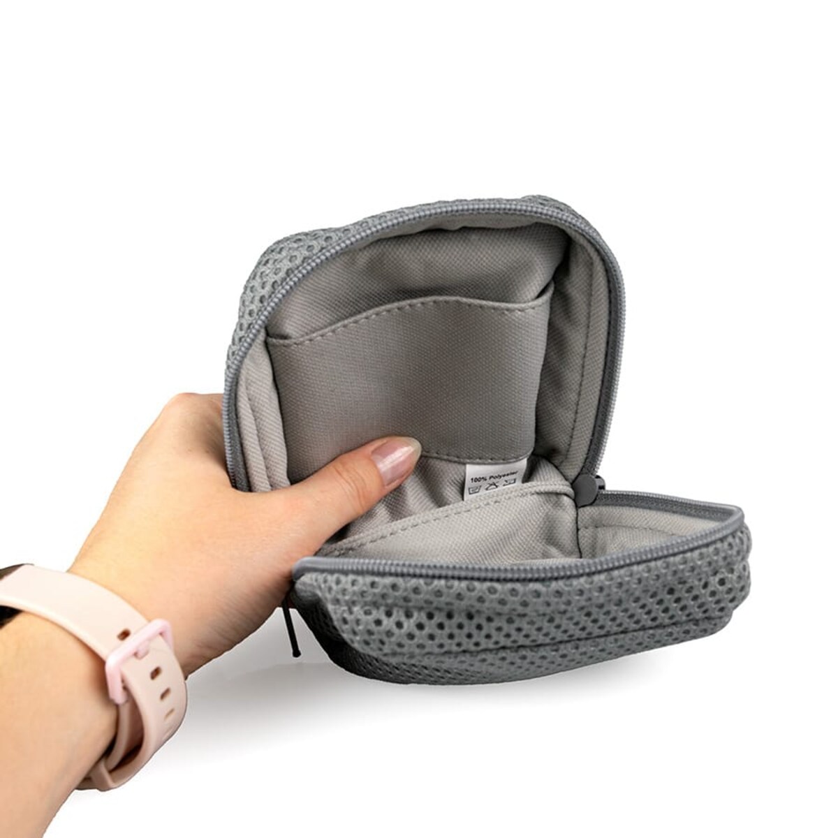 Organizer, etui w rozmiarze S, kosmetyczka na artykuły higieniczne, szara